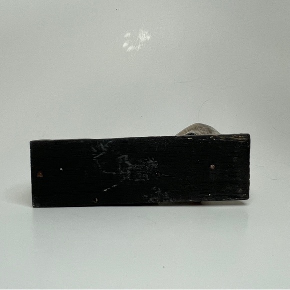 Vintage Wood Black Reusable Perpetual Calendar Owl Block Rustic Distressed - Picture 5 of 10